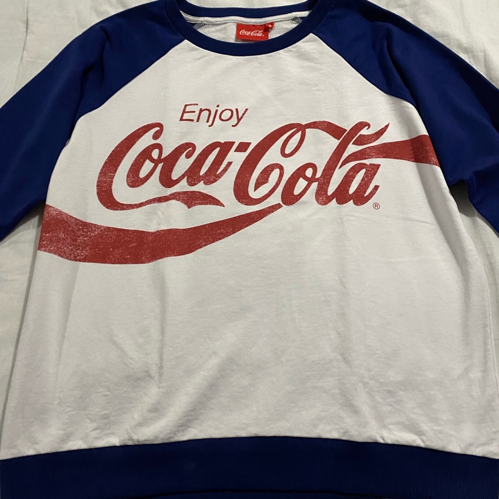 Coca Cola color block long sleeve shirt